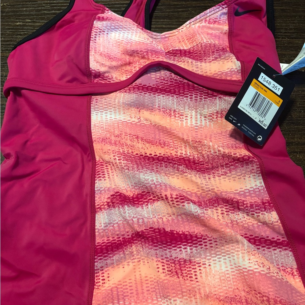 Nike Pink and Orange Athletic Tank Top